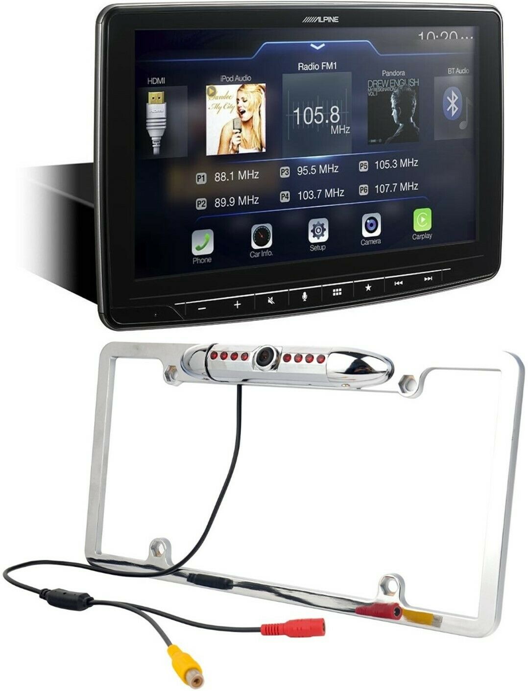 Alpine X308U 8" Digital Receiver Apple CarPlay Android Auto & Rear View Camera