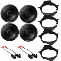 Thumbnail for 2 Pair Pioneer TS-G1620F 2-way CAR Truck Front, Rear Door Speakers Install Kits