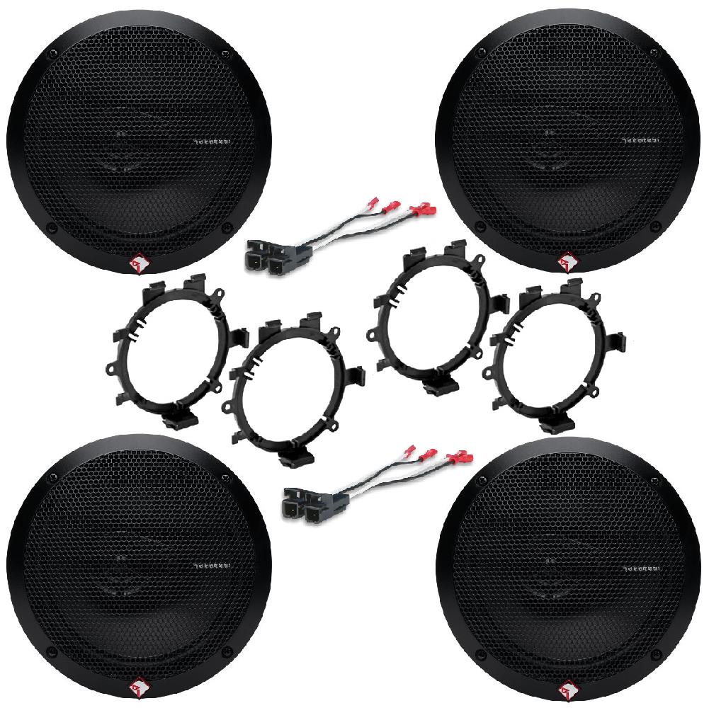 2 Rockford 6.5" Speaker & GM Speaker Adapter Connector