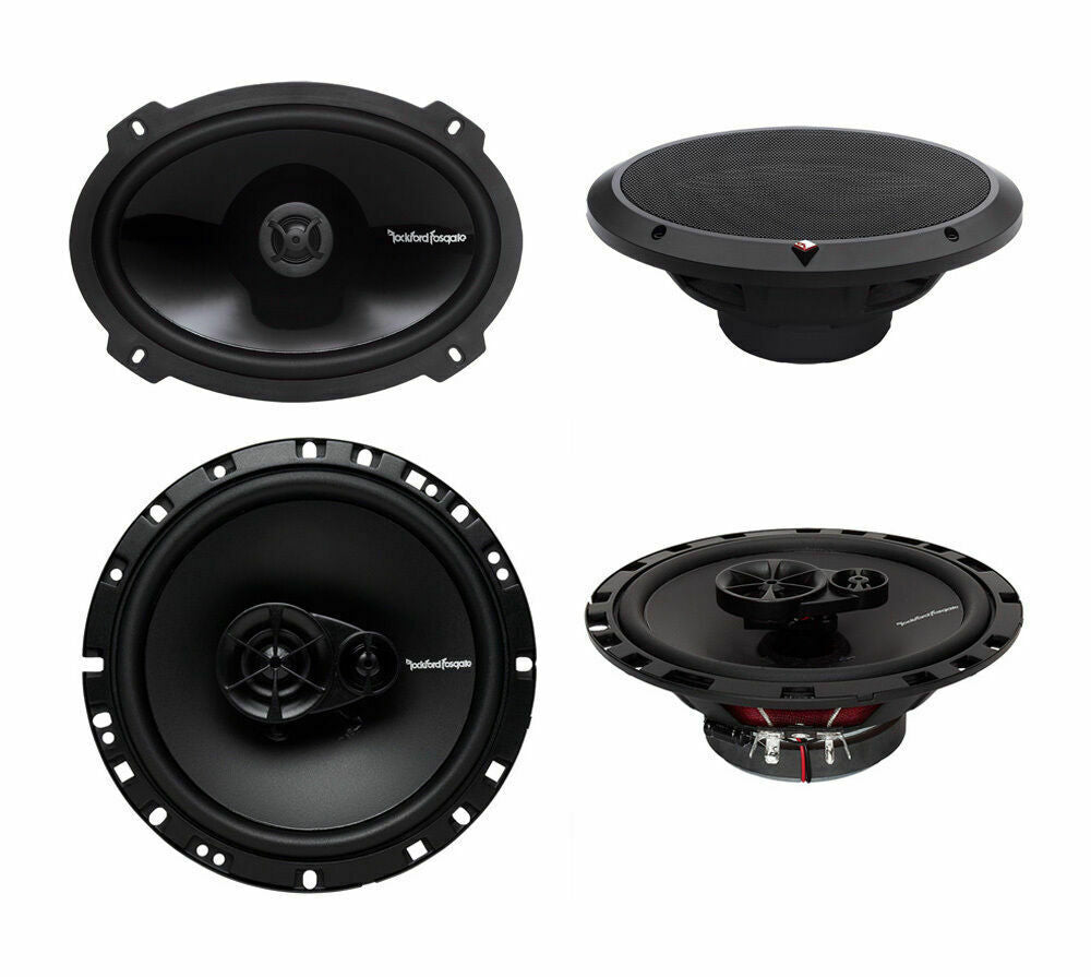 Rockford Fosgate P1692 6x9" 150W 2-Way + R165X3 6.5" 90W 3-Way Car Speakers