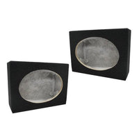 Thumbnail for PAIR 6X9 SQUARE MDF SPEAKER BOX W/ BLACK Carpet & Terminal Cups. CAR AND HOME