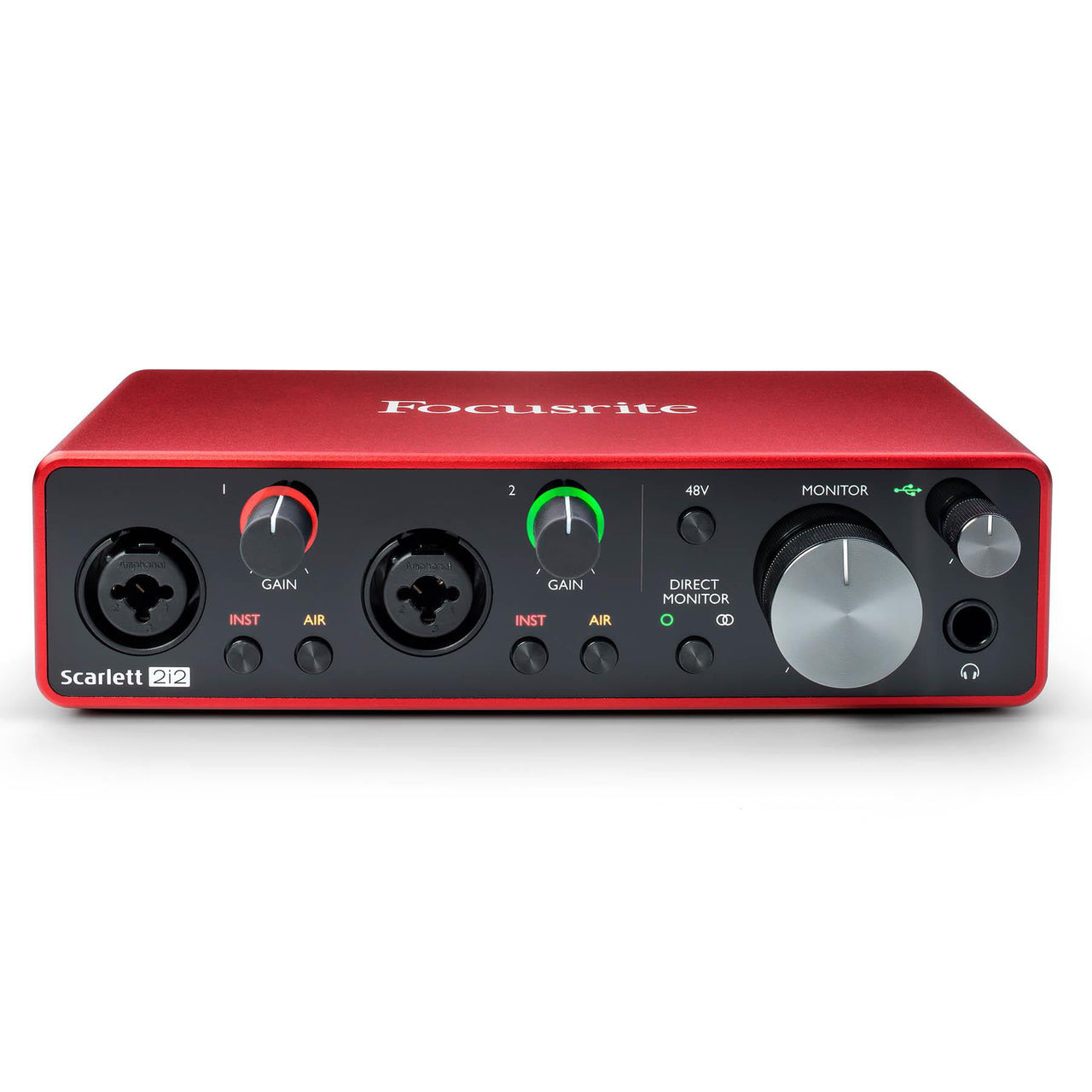 Focusrite Scarlett 2i2 3rd Gen USB Interface w/ 2 3-Foot XLR Cables Bundle