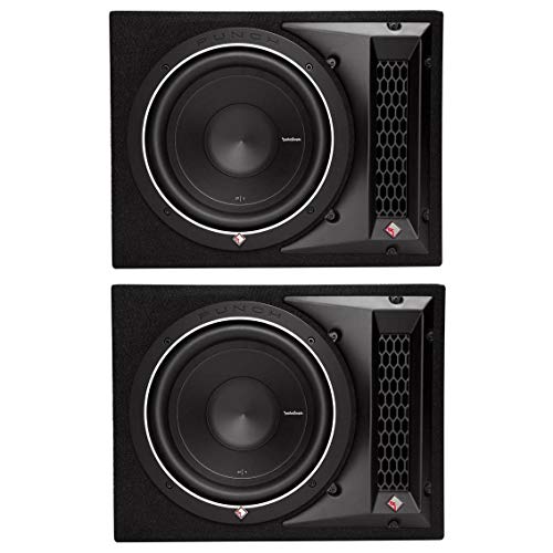 2 Pack Rockford Fosgate 500W Punch Single P1 10 Inch Loaded Subwoofer Enclosure