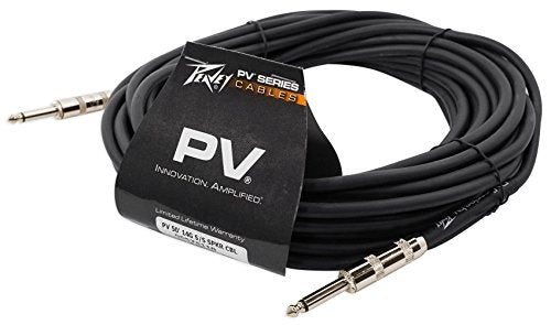 Peavey PV 50' Foot 14-Gauge 1/4" TS to 1/4" TS S/S Speaker Cable
