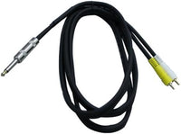 Thumbnail for Mr. Dj CQDR6 6-Feet 1/4-Inch Male to Dual RCA Male Cable