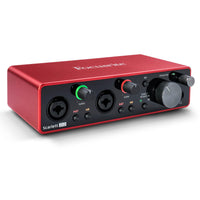 Thumbnail for Focusrite Scarlett 2i2 3rd Gen USB Interface w/ 2 3-Foot XLR Cables Bundle