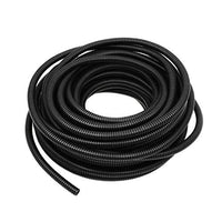 Thumbnail for American Terminal Black 50' Feet 3/8 Split Loom Tubing Wire Conduit Hose Cover Auto Home Marine
