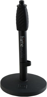 Thumbnail for Gator Frameworks GFW-MIC-0601 Deluxe Desktop Microphone Stand with Adjustable Height
