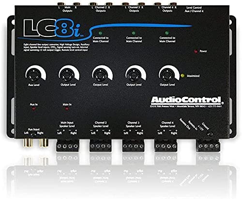Audio Control LC7i 6-channel line output converter with bass restoration — adds aftermarket subs and amps to a factory system (Black)