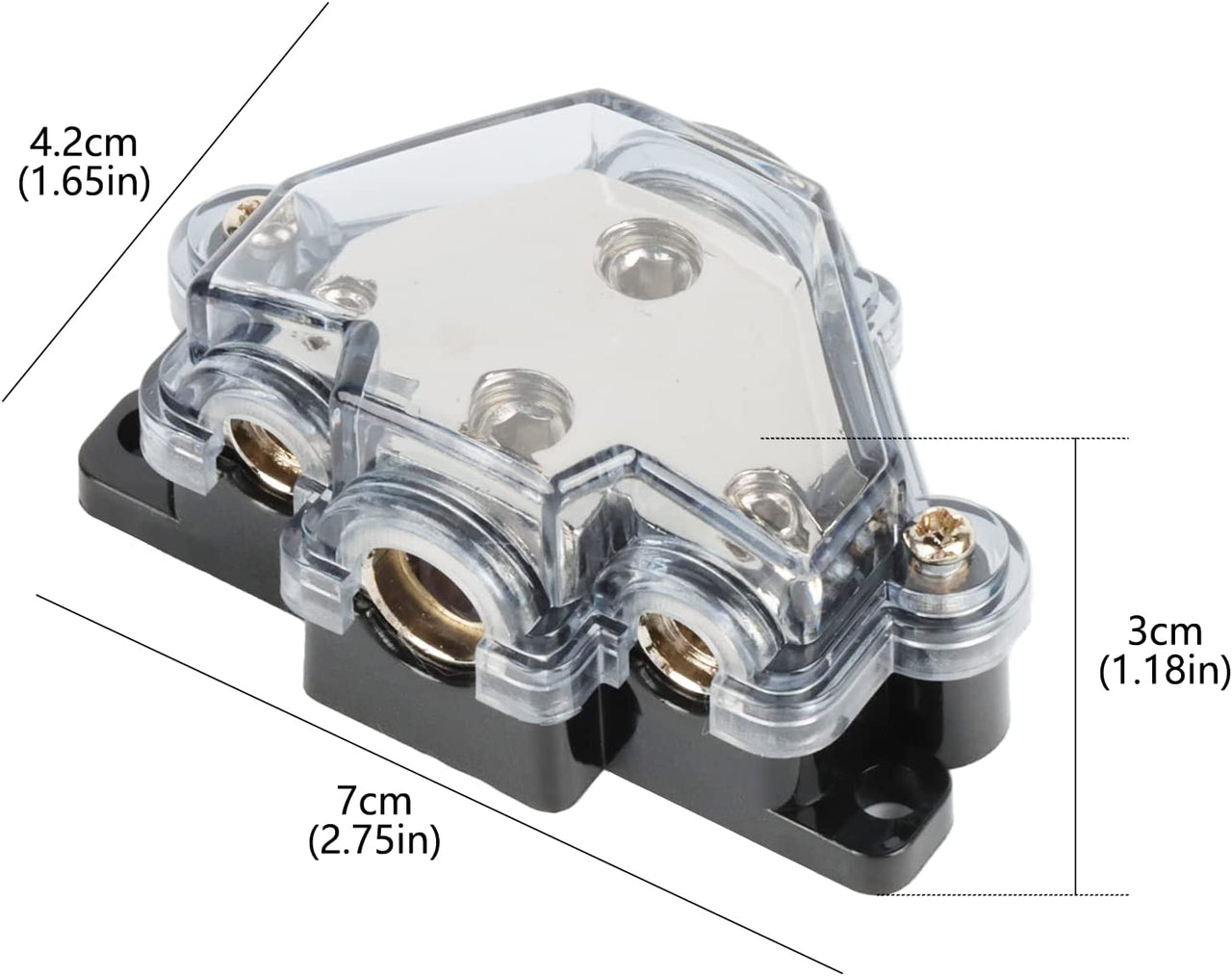 Absolute PD-130C 2-4 Gauge 1 in 3 Ways Out Power Splitter Distribution Block