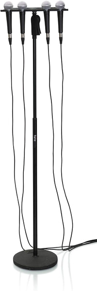 Thumbnail for Gator Frameworks GFW-MIC-4TRAY Multi Holder Stand Attachment Holdsup to (4) Microphones Wired or Wireless