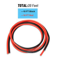 Thumbnail for 10 Gauge 10 Feet Red +10 Feet Black Power Ground Wire Cable Car Boat RV ATV Marine
