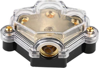 Thumbnail for Absolute PD-130G 2-4 Gauge 1 in 3 Ways Out Power Splitter Distribution Block