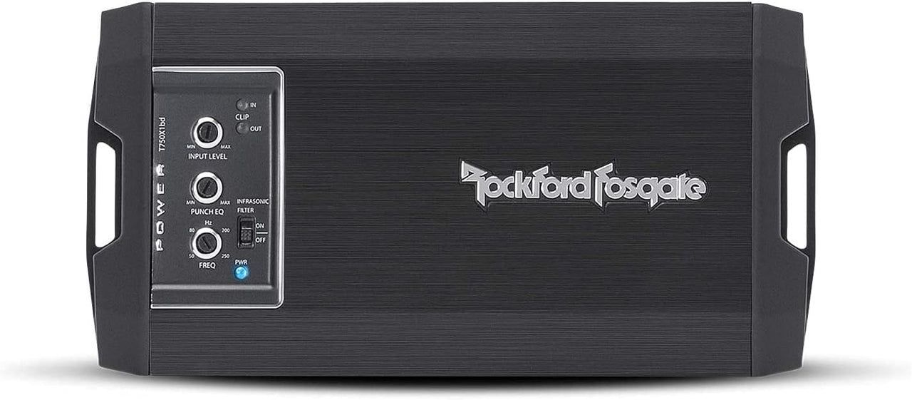 Power T750X1bd 750W Power Series Ultra Compact Class-BD Monoblock Amplifier + Absolute 4 Gauge Amplifier Installation Wiring Kit