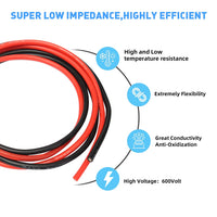 Thumbnail for 10 Gauge 10 Feet Red +10 Feet Black Power Ground Wire Cable Car Boat RV ATV Marine