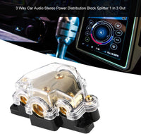Thumbnail for Absolute PD-130G 2-4 Gauge 1 in 3 Ways Out Power Splitter Distribution Block