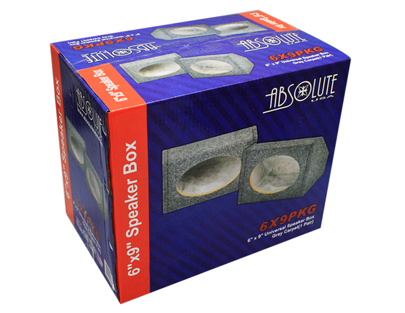 Absolute 6x9PKG MDF Angled/Wedge 6"x9" Gray Speaker Box Enclosures