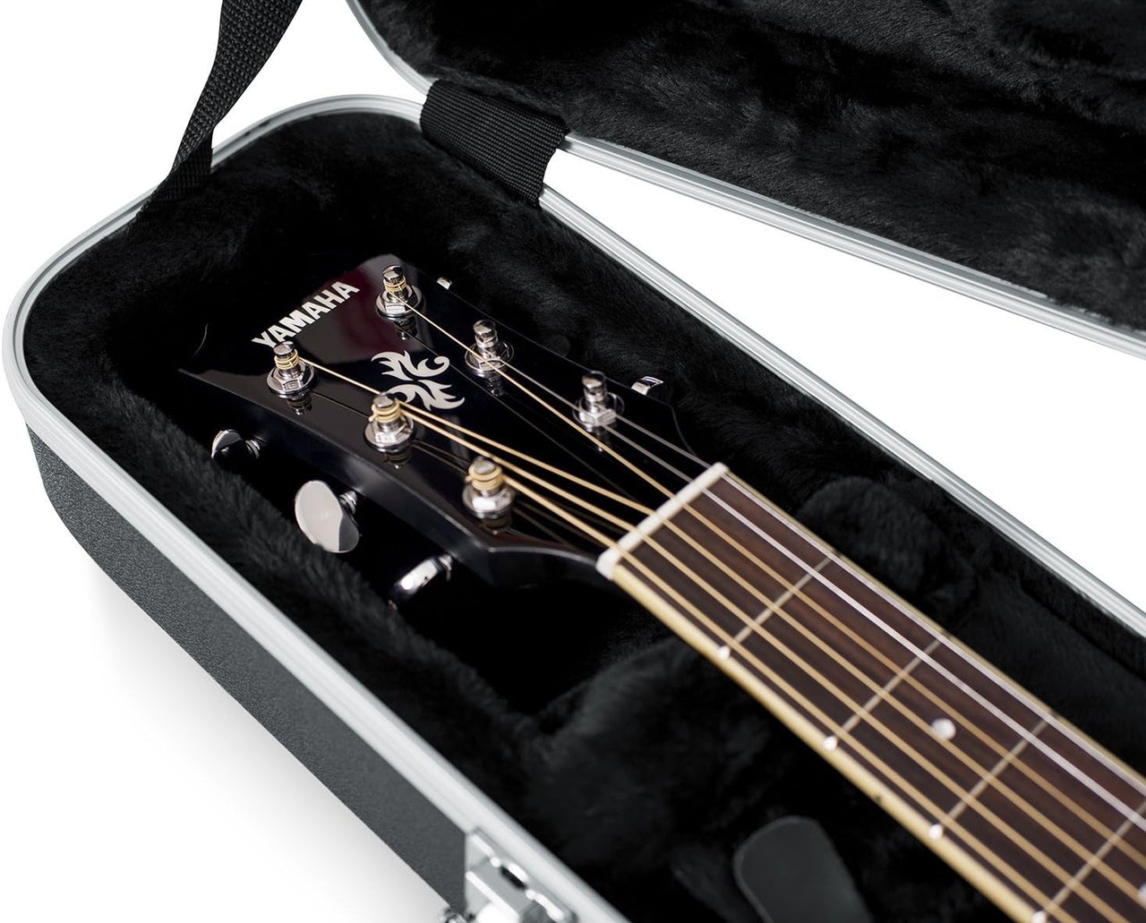 Gator Cases GC-DEEP BOWL Deluxe ABS Molded Case for Acoustic Guitars; Fits Ovation Style Deep Contour Acoustic Guitars