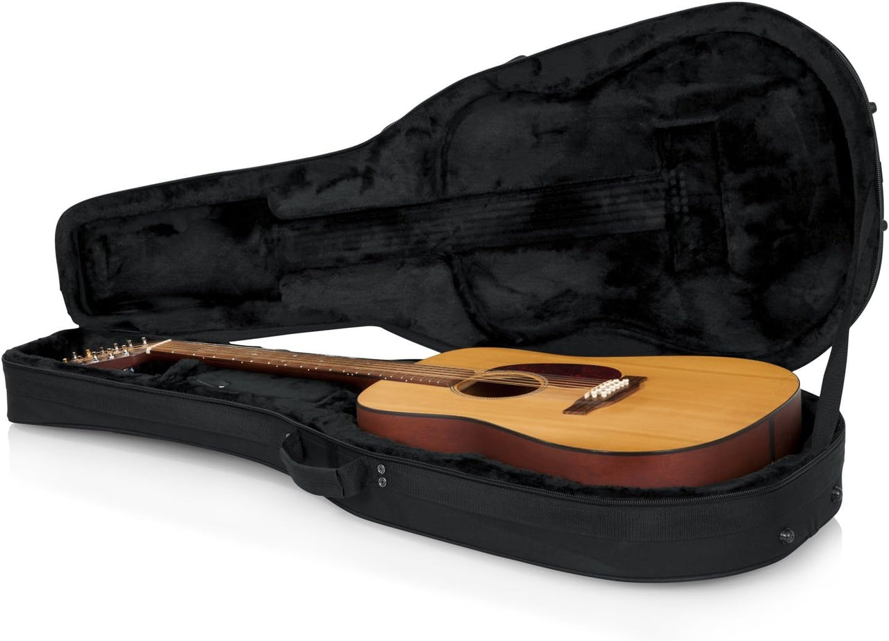 Gator Cases GL-DREAD-12 Lightweight Polyfoam Guitar Case For Dreadnaught Style Acoustic Guitars