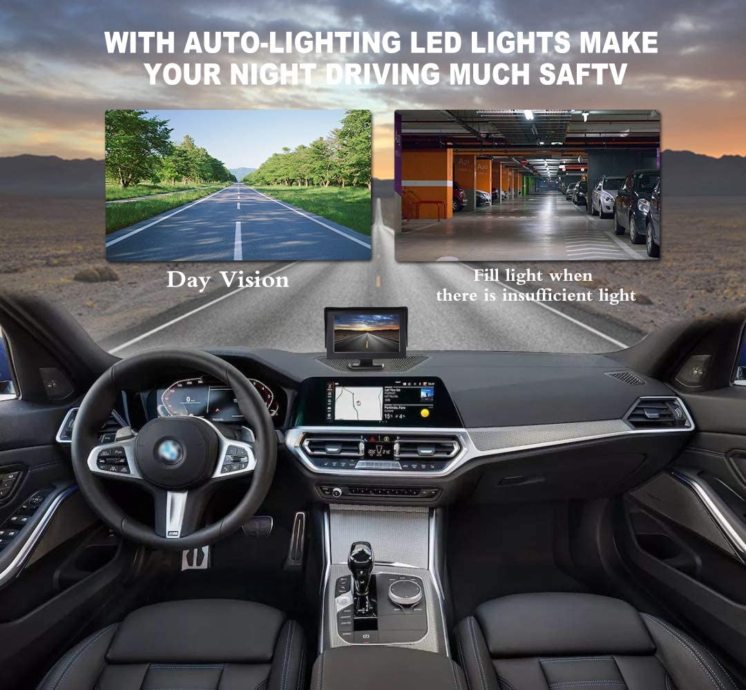 CAM600 Color Rear View Camera with Night Vision for Kenwood DDX26BT DDX-26BT