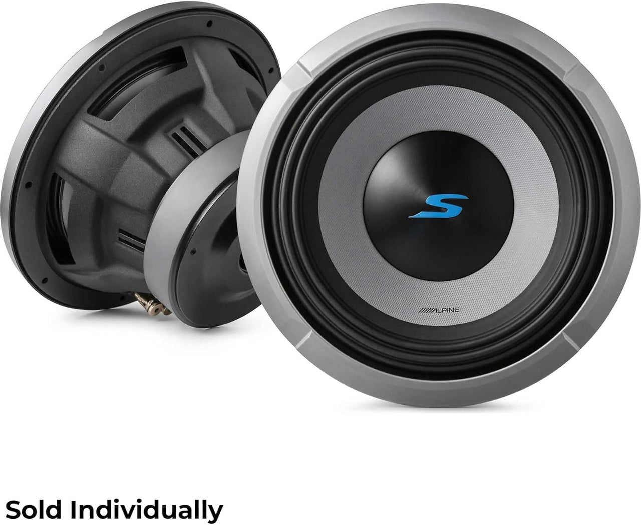 Alpine S2-W10D4 10" S-Series Dual 4 Ohm Car Subwoofer, 1800W Max, 600W RMS