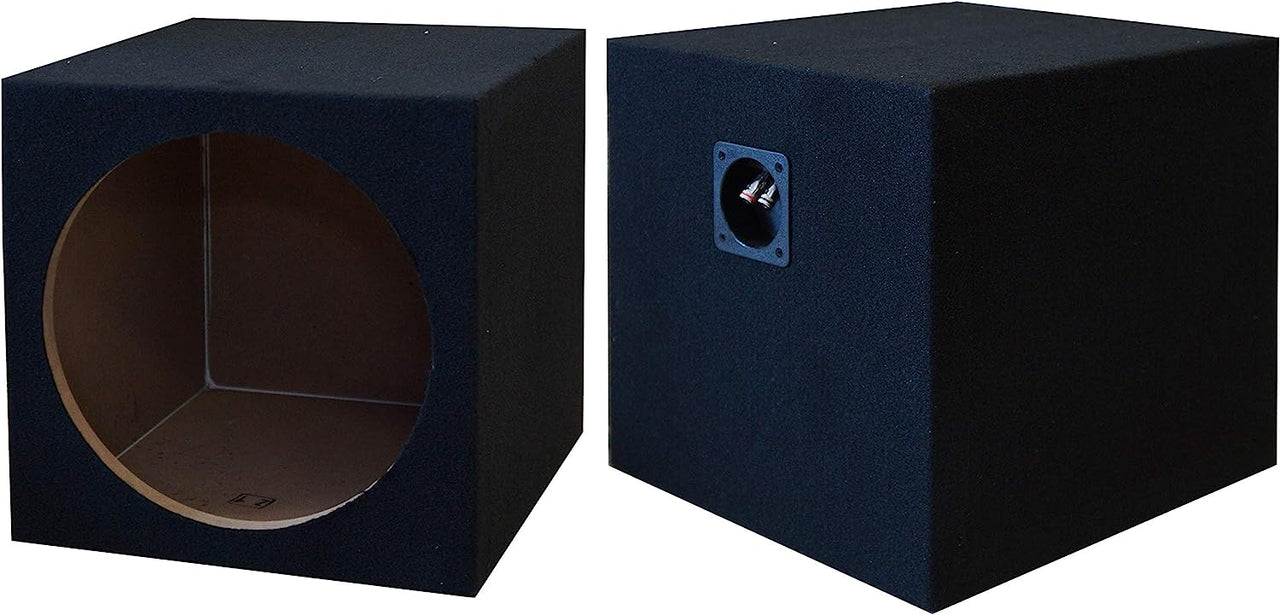 Absolute SS10 Single 10" Sealed 3/4" 1.2 cubic ft MDF Black Subwoofer Enclosure Box