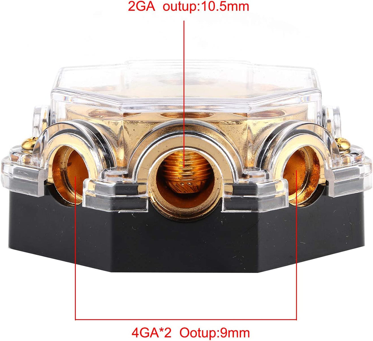 Absolute PD-150G 0-2-4 Gauge 1 in 5 Ways Out Power Splitter Distribution Block