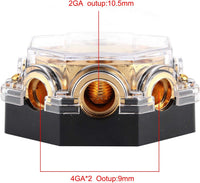 Thumbnail for Absolute PD-150G 0-2-4 Gauge 1 in 5 Ways Out Power Splitter Distribution Block