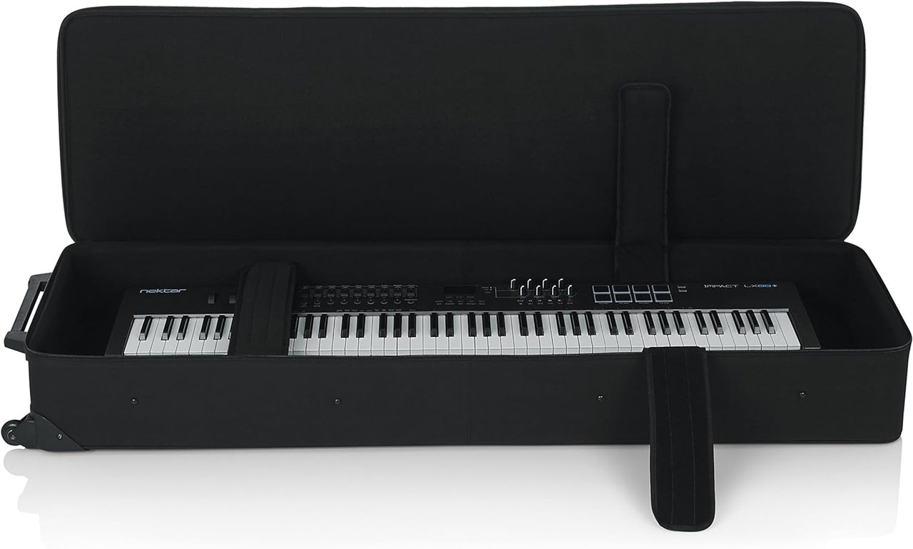 Gator Cases GK-76 Lightweight Keyboard Case with Pull Handle and Wheels; Fits 76-Note Keyboards