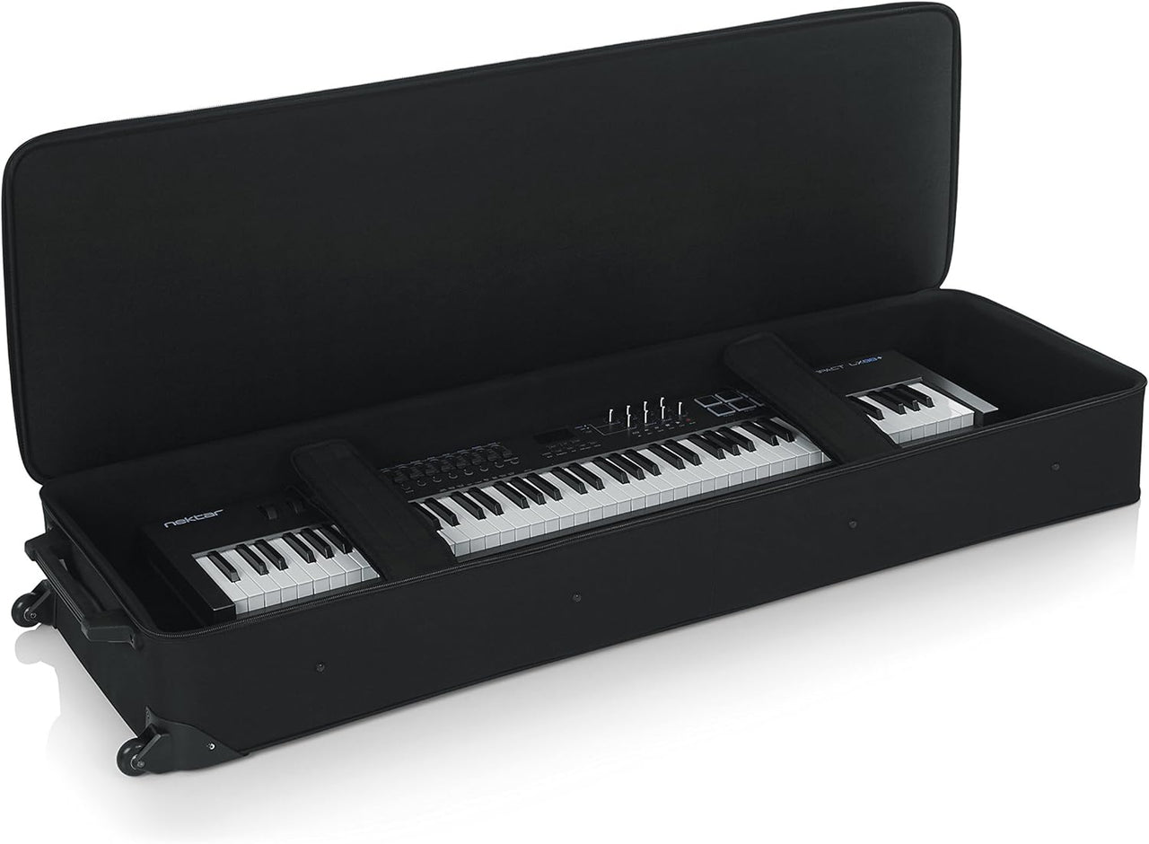 Gator Cases GK-76 Lightweight Keyboard Case with Pull Handle and Wheels; Fits 76-Note Keyboards