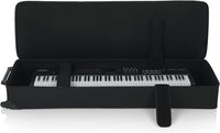 Thumbnail for Gator Cases GK-76 Lightweight Keyboard Case with Pull Handle and Wheels; Fits 76-Note Keyboards