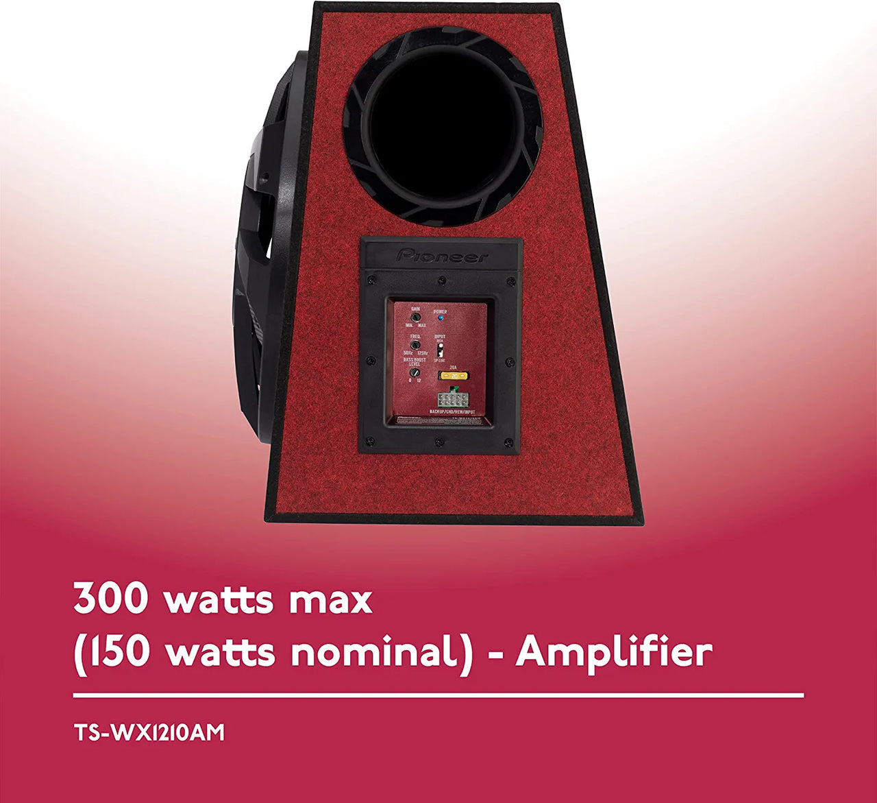 Pioneer TS-WX1210AM 12” 1300 Max Power Built-in Amplifier Active Ported Pre-Loaded Enclosure Subwoofer
