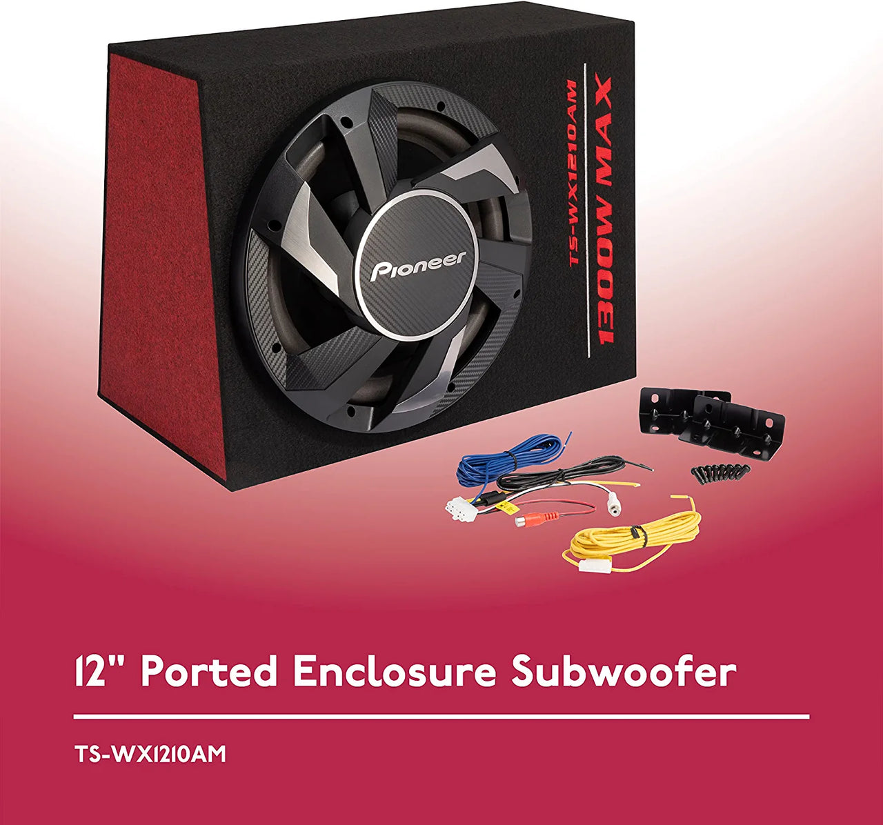 Pioneer TS-WX1210AM 12” 1300 Max Power Built-in Amplifier Active Ported Pre-Loaded Enclosure Subwoofer
