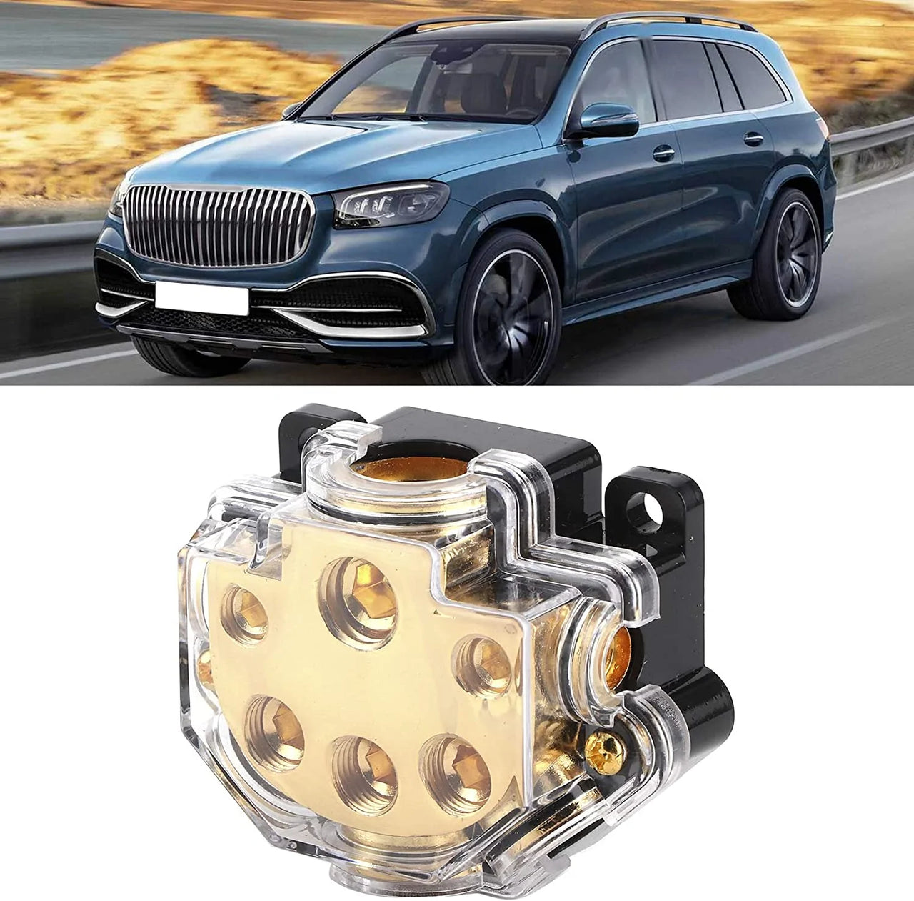 2 Absolute PD-150G 0-2-4 Gauge 1 in 5 Ways Out Power Splitter Distribution Block