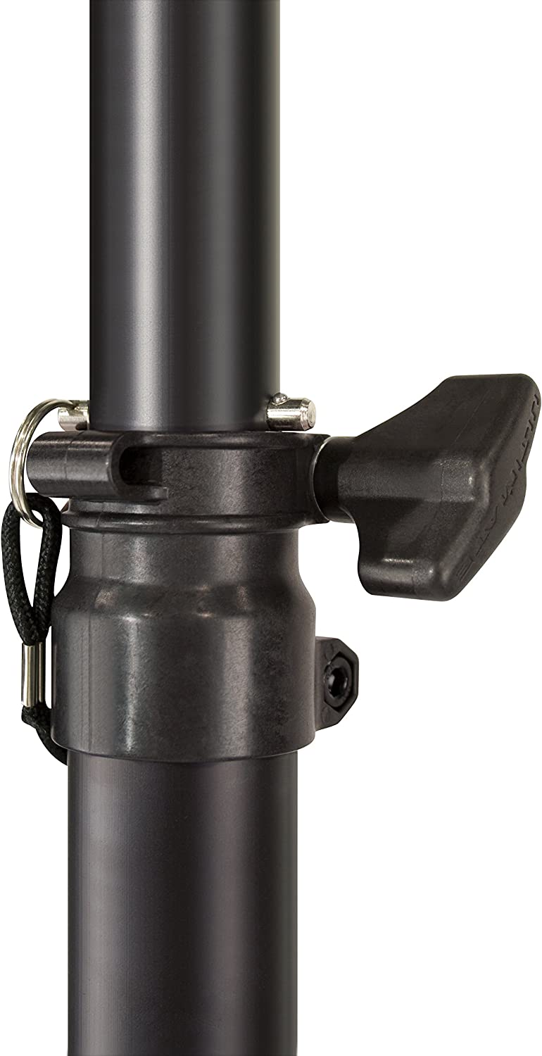 Ultimate Support TS-70B Aluminum Tripod Speaker Stand with Safe and Secure Locking Pin and 150 lb Load Capacity - Black