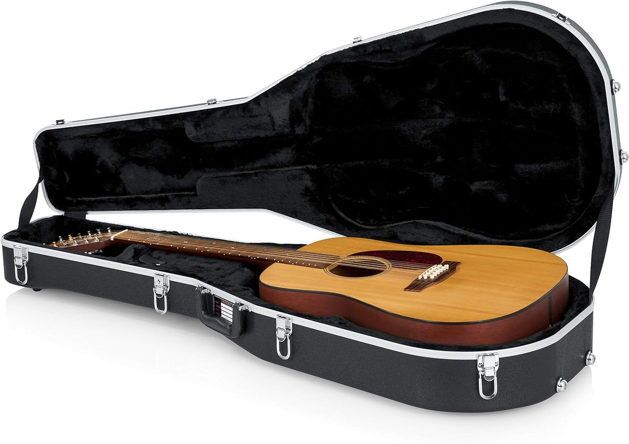 Gator Cases GC-DEEP BOWL Deluxe ABS Molded Case for Acoustic Guitars; Fits Ovation Style Deep Contour Acoustic Guitars