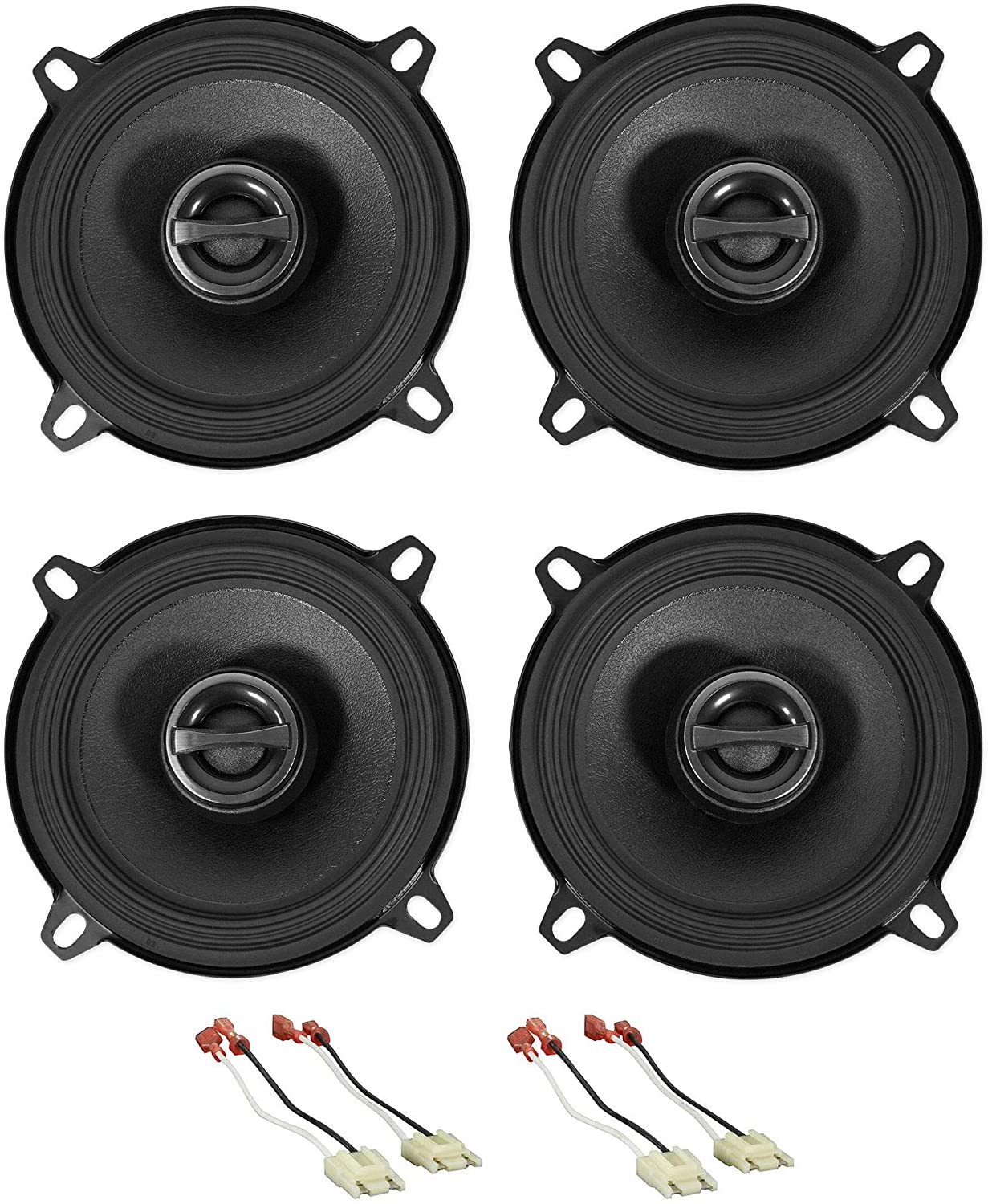 2 Pair Alpine S2-S50 Side Panel+Door Speaker Fit 1988-96 Jeep Cherokee