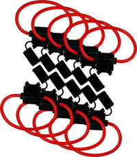 Thumbnail for 10 Pack American Terminal ATFH16G 16 Gauge Heavy Duty In-Line Fuse Holder