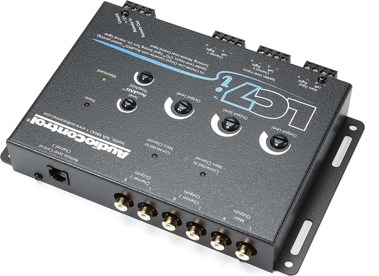 Audio Control LC7i 6-channel line output converter with bass restoration — adds aftermarket subs and amps to a factory system (Black)