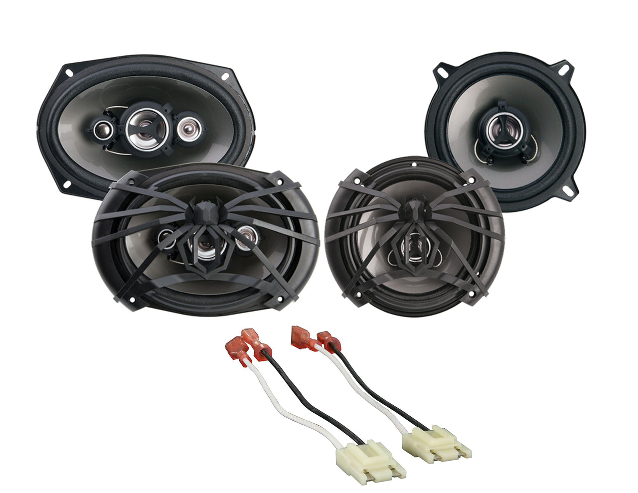Soundstream AF.694 AF.52 Front and Rear Speaker upgrade package Fit 94-02 Dodge RAM 1500, 2500 and 2 Metra 72-1002