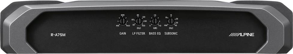 Alpine R-A75M Mono subwoofer Amplifier 750 watts RMS x 1 at 2 ohms Bundle