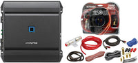 Thumbnail for Alpine S2-A60M 1-Ch 600W Monoblock Class-D Amplifier + Absolute KIT4AGU 4G Amp Kit