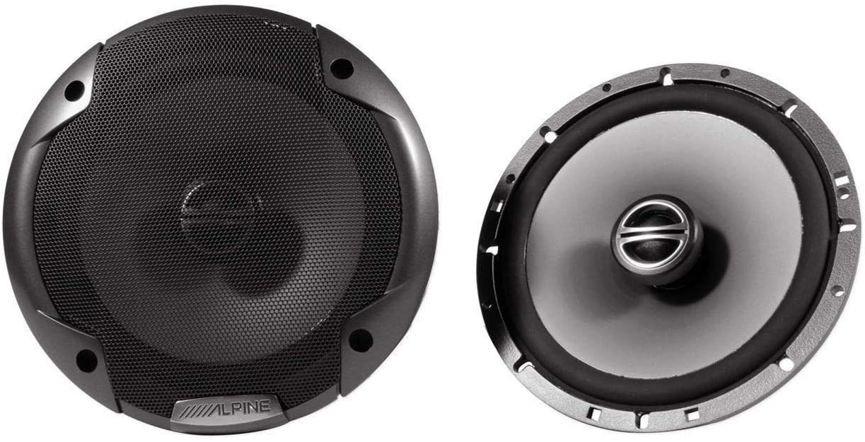 2 Pair Alpine SPE-6000 Car Speaker<BR/>480W Max, 120W RMS 6.5" 2-Way Type-E Coaxial Speakers w/ Silk Tweeters