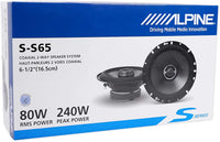 Thumbnail for 2 Alpine S-S65 Car Speaker 480W Max (160W RMS) 6.5