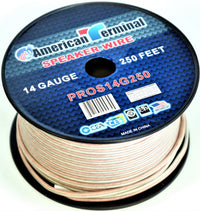 Thumbnail for 2 American Terminal PROS14250 14 Gauge Speaker Wire<br/> 250' 14 Gauge PRO PA DJ Car Home Marine Audio Speaker Wire Cable Spool