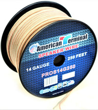 Thumbnail for 2 American Terminal PROS14250 14 Gauge Speaker Wire<br/> 250' 14 Gauge PRO PA DJ Car Home Marine Audio Speaker Wire Cable Spool