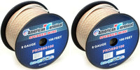 Thumbnail for 2 American Terminal PROS8G100 100' 8 Gauge PRO PA DJ Car Home Marine Audio Speaker Wire Cable Spool