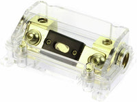 Thumbnail for Absolute USA ANH-0 Gold Inline ANL Fuse Holder Fits 0, 2, 4 Gauge with 80AMP Fuse