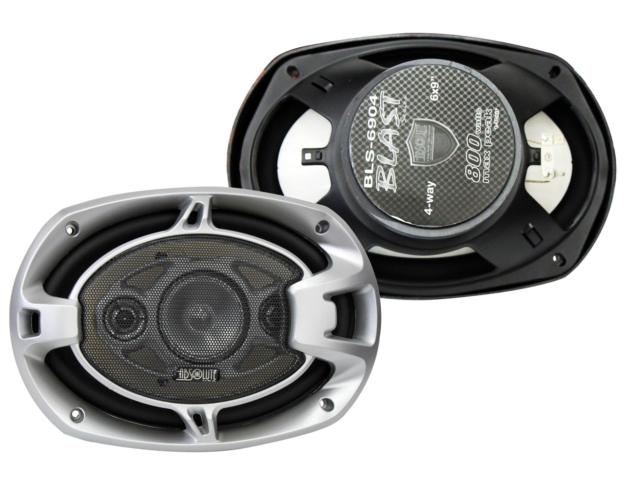 Absolute BLS-6904 Car Speaker 6" X 9" 4-Way 800W Full Range Coaxial Speakers