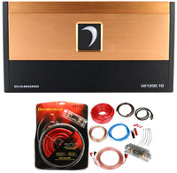 Thumbnail for Diamond Audio HX1200.1D HEX Series Monoblock Class-D Car Audio Amplifier + 0 Gauge Amplifier